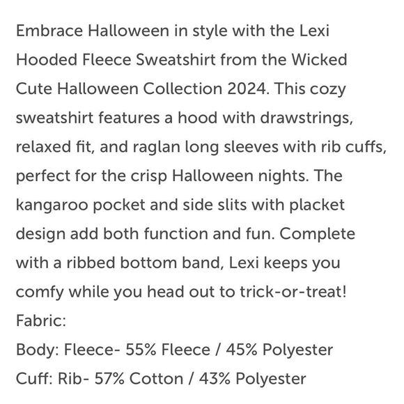 LULAROE Halloween Hoodie Women’s XL Trick or Treat with Kindness Puffy Letters - Picture 12 of 12